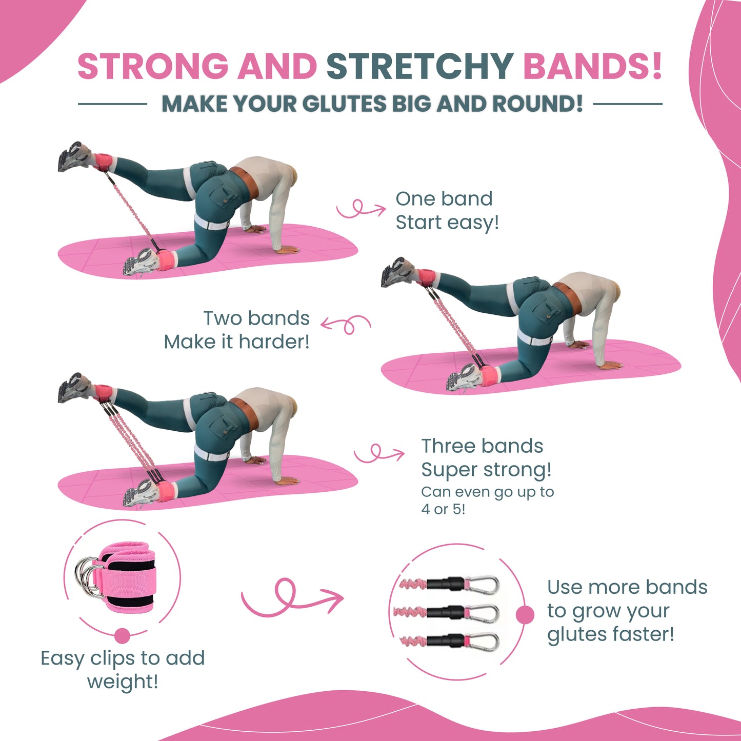 Glute Ankle Resistance Bands
