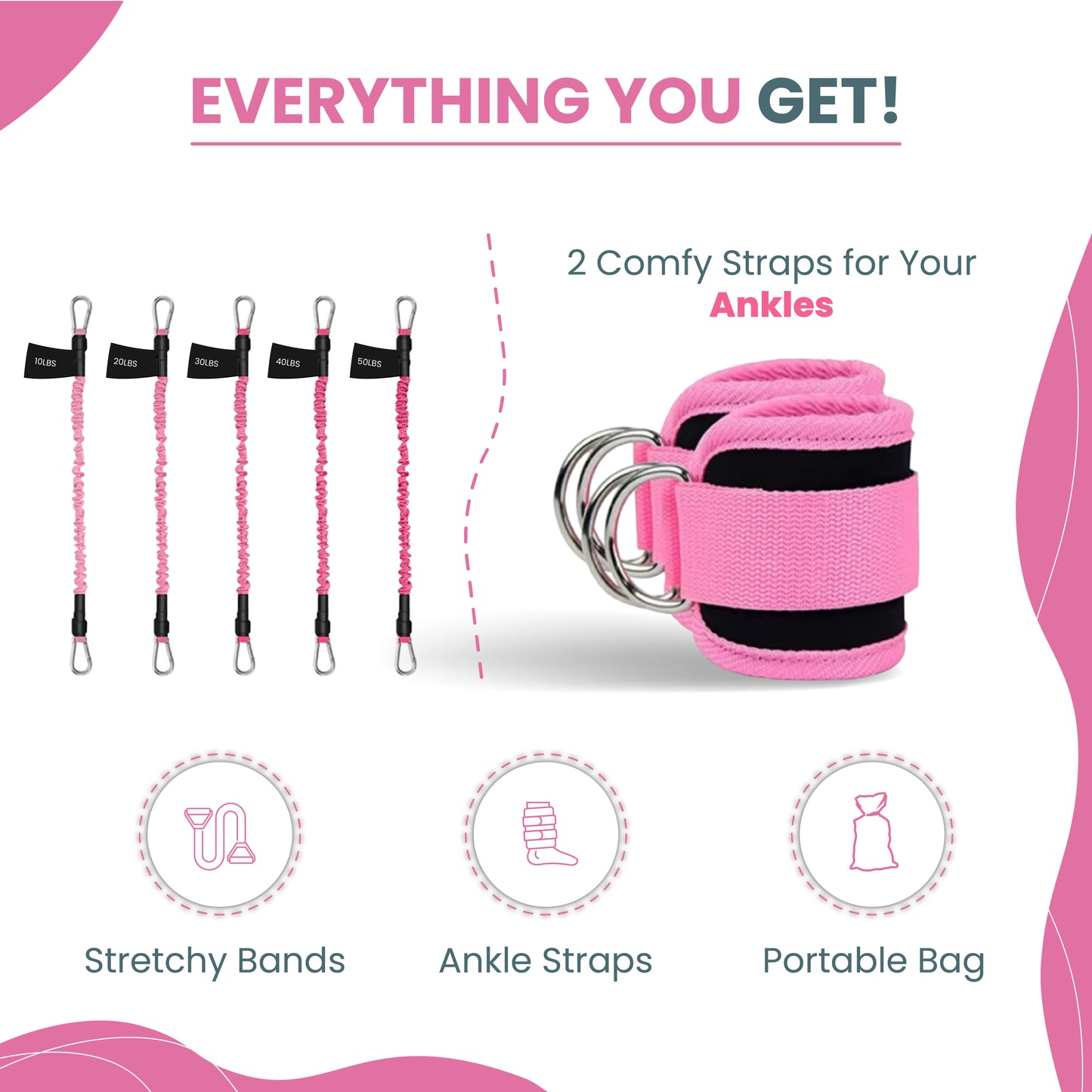 Glute Ankle Resistance Bands
